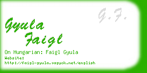 gyula faigl business card